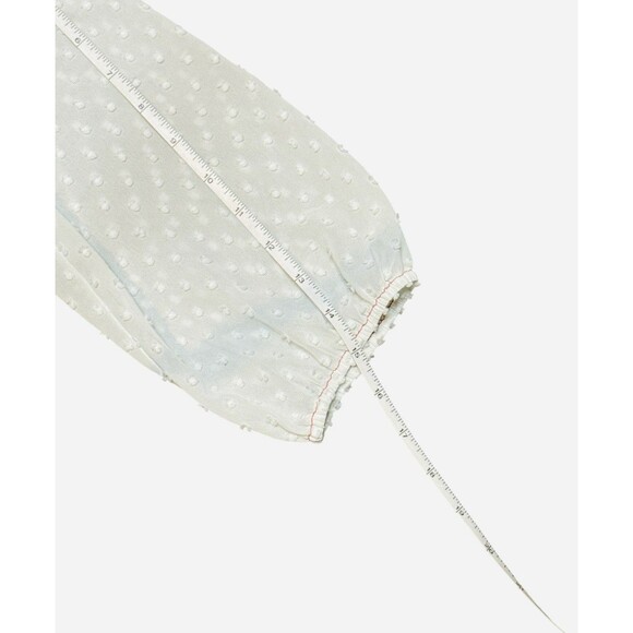 Matilda Jane Women's Light The Way Swiss Dot Tunic Blouse Sz M Cream Sheer - Picture 8 of 8